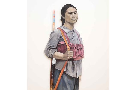 Titled Avant-Garde, the monumental shaped canvas alludes to Liu as a &ldquo;guard&rdquo; of a socialist reality she did not condone.