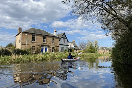 The author and a friend paddled&nbsp;the 200-year-old Forth and Clyde Canal into the Union Canal. The two canals form a historic, 54-mile route that bisects Scotland.