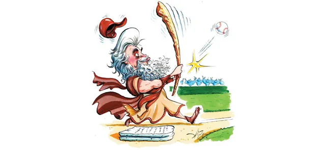 illustration of Moses at the bat