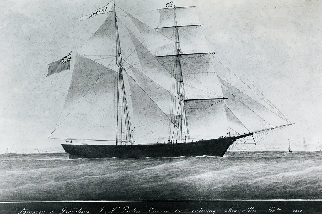 The Mary Celeste in 1861, when the ship was known as Amazon​​​​​​​