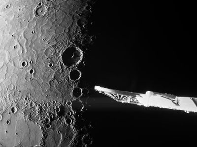 Craters at Mercury&#39;s poles contain permanently shadowed areas that are some of the coldest sites in the solar system, despite their proximity to the sun.