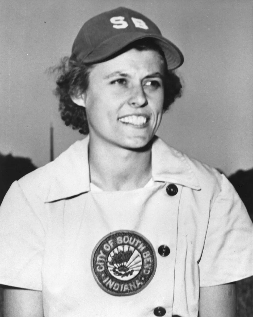 Betsy Jochum in the 1946 South Bend Blue Sox Yearbook