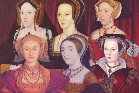 In&nbsp;Six, Henry VIII&#39;s wives (top row, L to R: Catherine of Aragon, Anne Boleyn, Jane Seymour; bottom row, L to R:&nbsp;Anne of Cleves, Katherine Howard and Catherine Parr)&nbsp;reclaim their stories.
