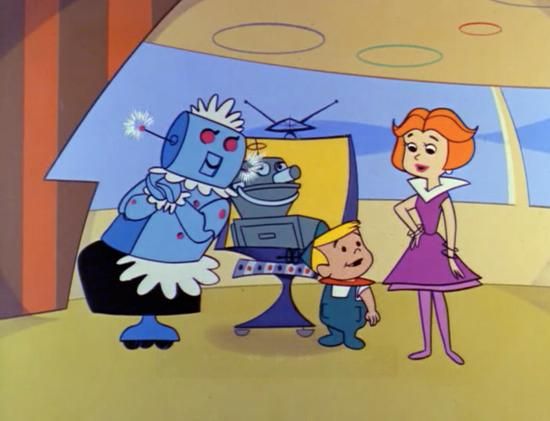 Rosey the robot and her boyfriend enjoy a videophone romance (1962)