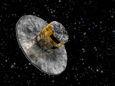 An artist's interpretation of the Gaia spacecraft -- mistaken for a small moon this week