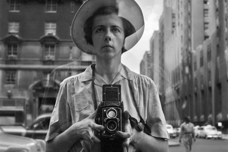 A self-portrait taken in New York by Vivian Maier in 1954