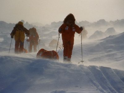 The women faced temperatures of almost -50 degrees Fahrenheit, blasting winds and ever-changing ice conditions.