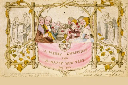 The Temperance Society objected to the card's inclusion of a child sipping wine.
