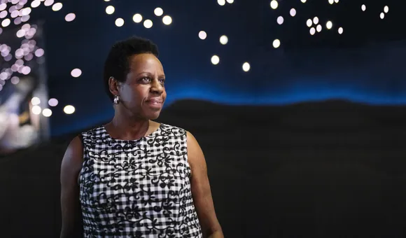 Maria Marable-Bunch, associate director for museum learning and programs of the National Museum of the American Indian, in the exhibition 