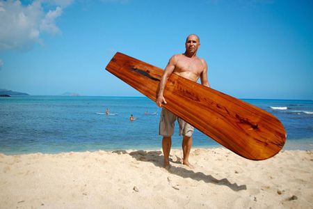 Arist-in-Residence, Tom “Pohaku” Stone, a Native Hawaiian carver from O’ahu, Hawaii, will share his surfboard-carving skills this Sunday at the American Indian Museum.