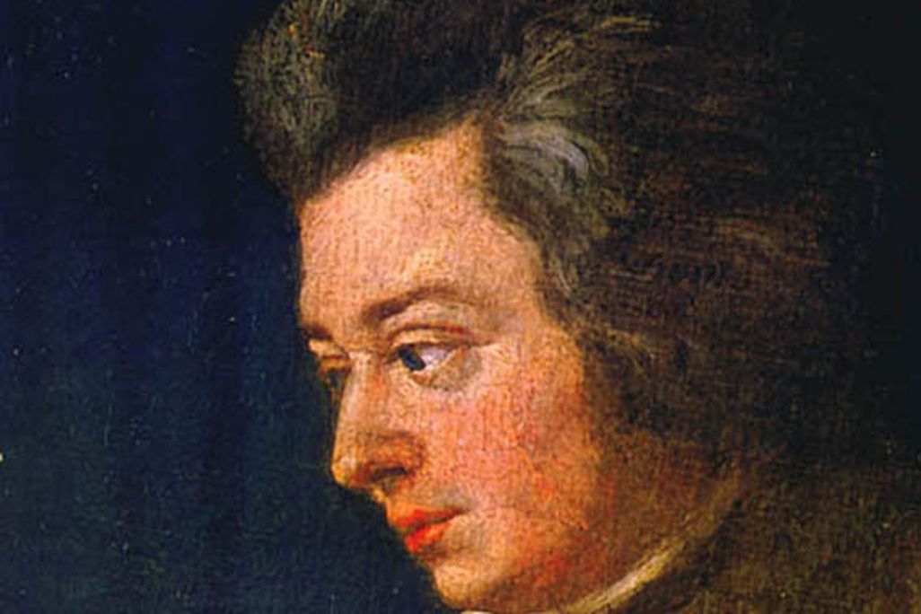 An unfinished portrait of Mozart, from 1782.