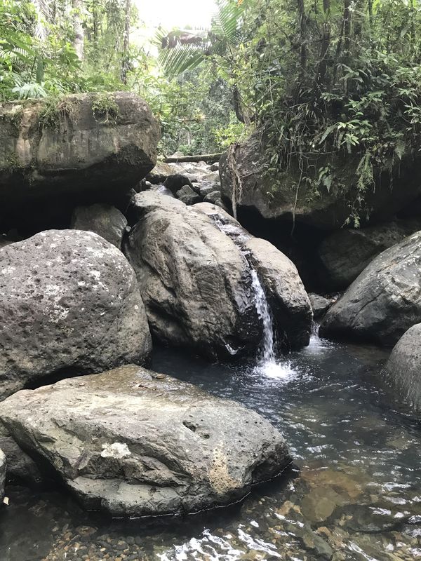 Waterfall carved on a rock thumbnail