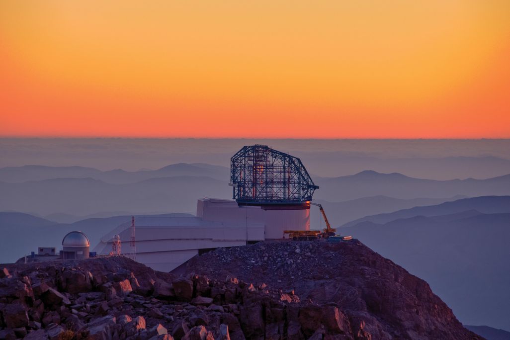 Vera C. Rubin Observatory at sunset