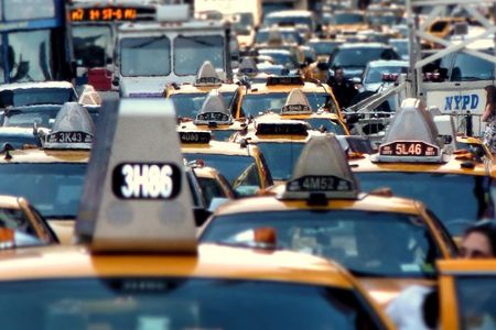 Times Square traffic jam