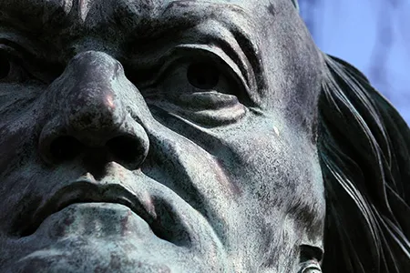 This bronze portrait bust of German composer Richard Wagner, sculptured by artist Arno Breker, resides in Bayreuth, Germany, home of the annual festival honoring his work.