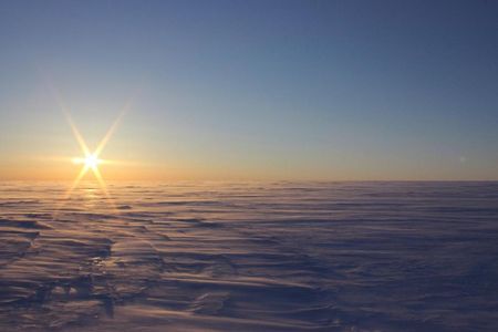 Under Canada's Devon Ice Cap, shown here, scientists have found the first isolated hypersaline subglacial lakes in the world.
