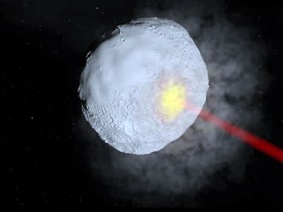 With enough lead time, DE-STAR could vaporize a half-kilometer asteroid before it hits Earth.