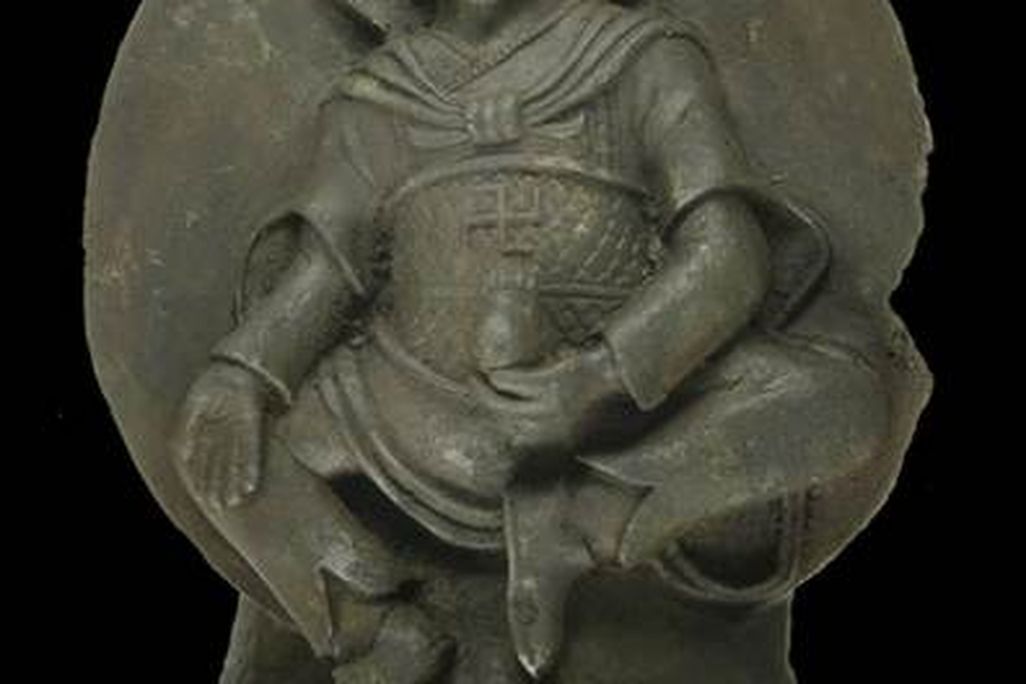This ancient Buddhist statue is thought to have been carved from meteorite roughly 1000 years ago.