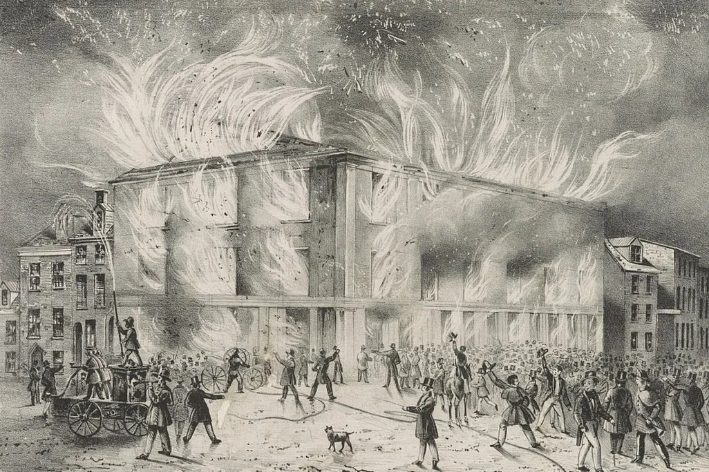 Fire at Philadelphia's Abolition Society