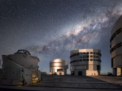 Three of the four units of the ESO's Very Large Telescope, in Chile's Atacama desert