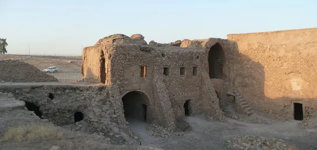 Monastery from inside the ramparts