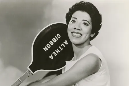 Althea Gibson (shown in 1959) also broke the color line at the French Open.