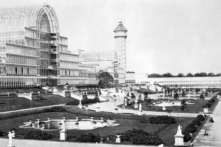 View of the Crystal Palace circa 1854, after the building was relocated to Sydenham in South London