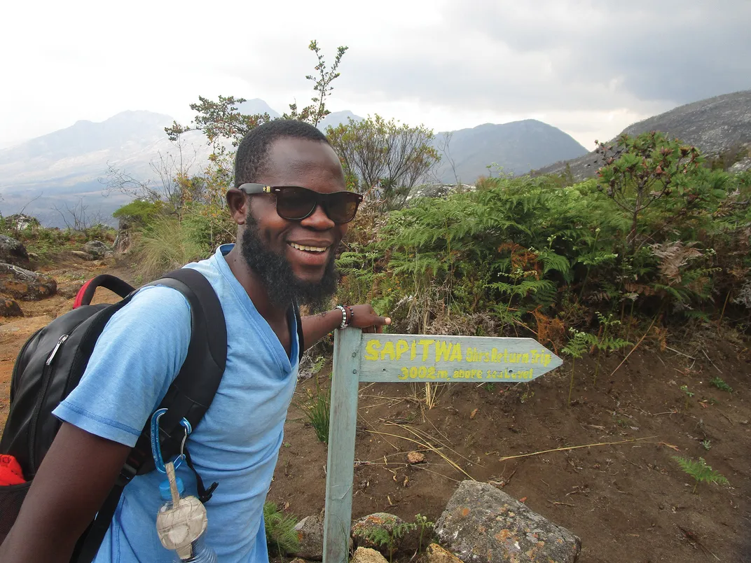 Witness Stima, a mountain guide, en route to Sapitwa Peak, at 9,800 feet the highest in the range.