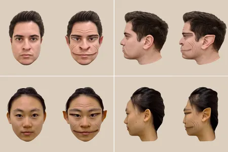 These digitally edited images show how&nbsp;Victor Sharrah perceives faces.