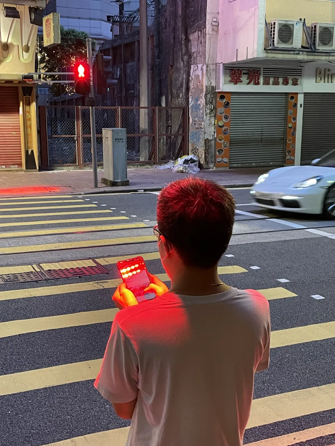 Red light in Hong Kong