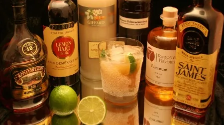 Falernum, a syrup that originates in Barbados, pairs nicely with rum.