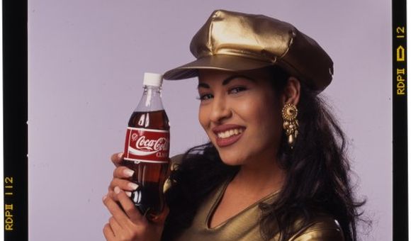 Photograph for a Coca-Cola ad featuring Selena, 1994. Photo by Al Rendon. (NMAH)