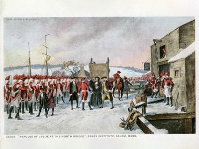 &ldquo;Here &hellip; we claim the first blow was struck in the war of independence,&rdquo; wrote Salem historian&nbsp;Charles Moses Endicott in his account of Leslie&#39;s Retreat.