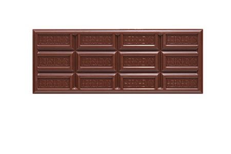 The unmistakeable surface of the classic Hershey bar