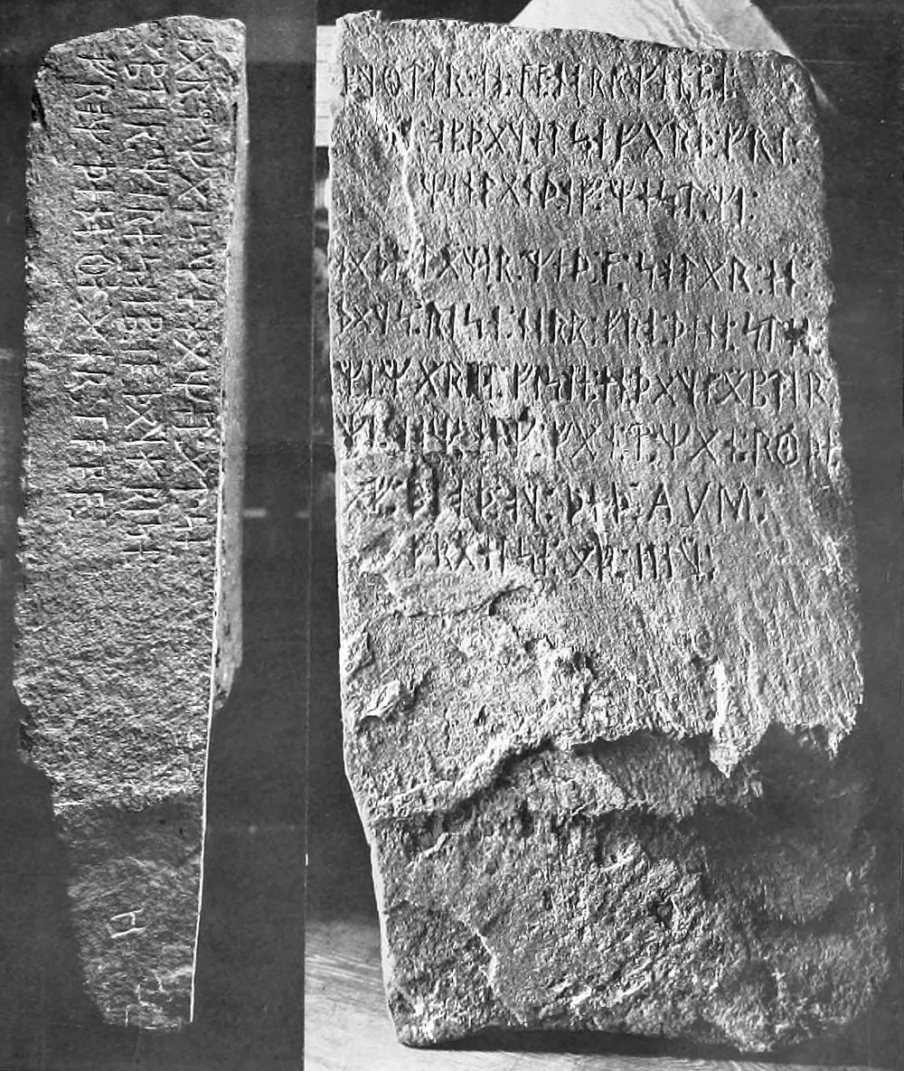 1910 photograph of the Kensington Runestone