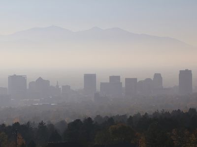 Salt Lake City, Utah, pictured here, ranks number eight for short-term particle pollution.