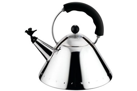 The whimsical Alessi bird whistle tea kettle, designed by architect Michael Graves in 1985, is the company's best-selling item of all time.