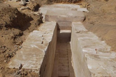 Entrance into the newly discovered pyramid