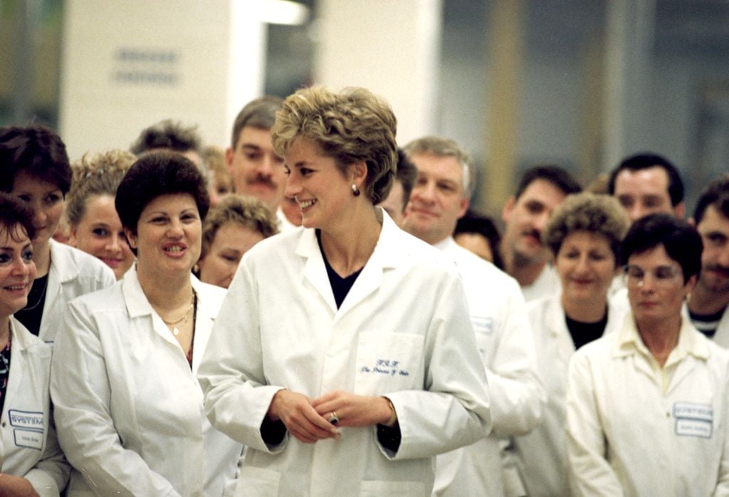 Diana at a public engagement in the town of South Shields in 1992