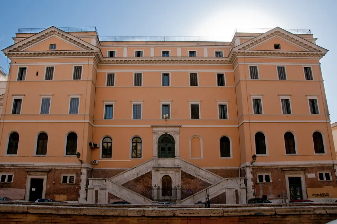 The exterior of the Liceo Cavour, a scientific high school in Rome