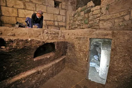 The 2,000-year-old subterranean system consists of a courtyard and two rooms.