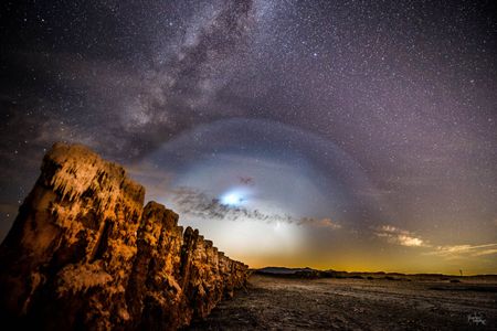 The light from a Naval missile test off California