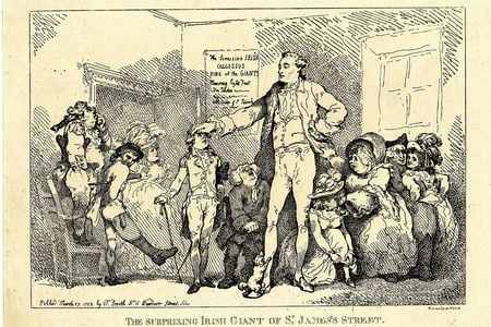An illustration of Charles Byrne, whose bones were displayed at the Hunterian Museum in London for some 200 years