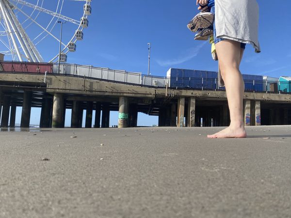 Barefooted Beachwalk at Steel Pier, Atlantic City thumbnail