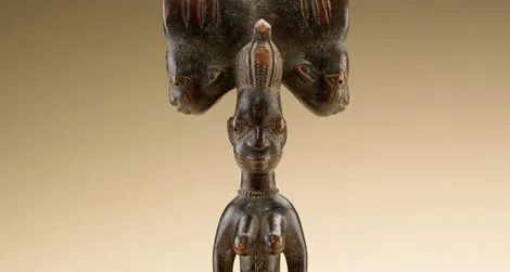 Shango’s most popular symbol, the double ax staff signifies the diety’s ability to reward the good and punish the bad.