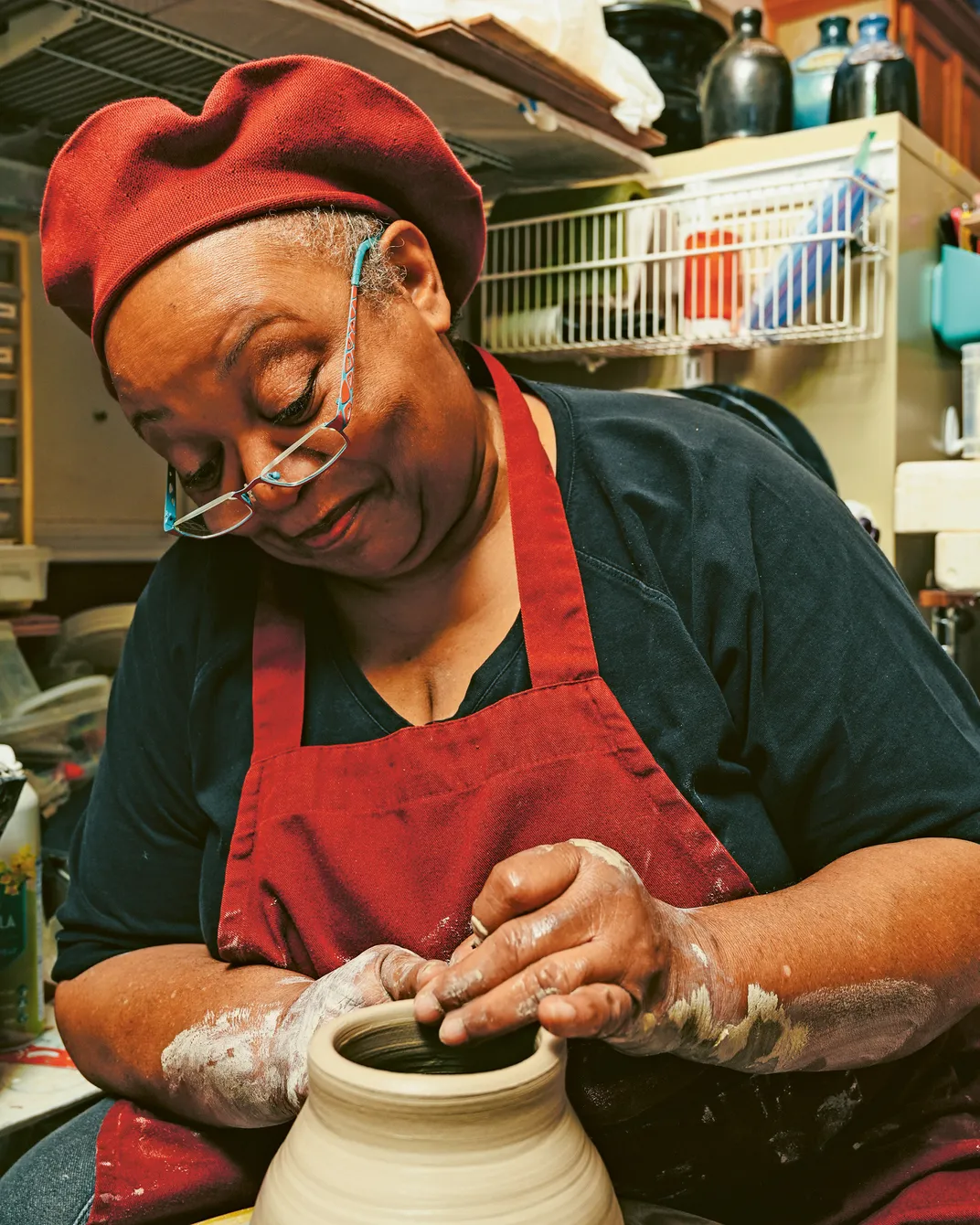 Earline Green, an educator and a member of the Wilson Pottery Foundation.