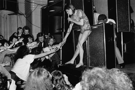 David Bowie performs as Ziggy Stardust