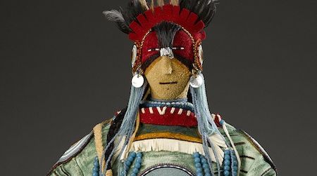 A Native doll by Juanita and Jess Rae Growing Thunder. Three women from three different generations of the Growing Thunder family are at the American Indian Museum on Friday to discuss their work and people.
