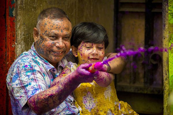 A joyful moments of the holi. thumbnail