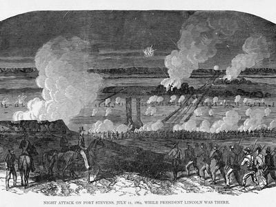 Night attack at Fort Stevens on July 11, 1864